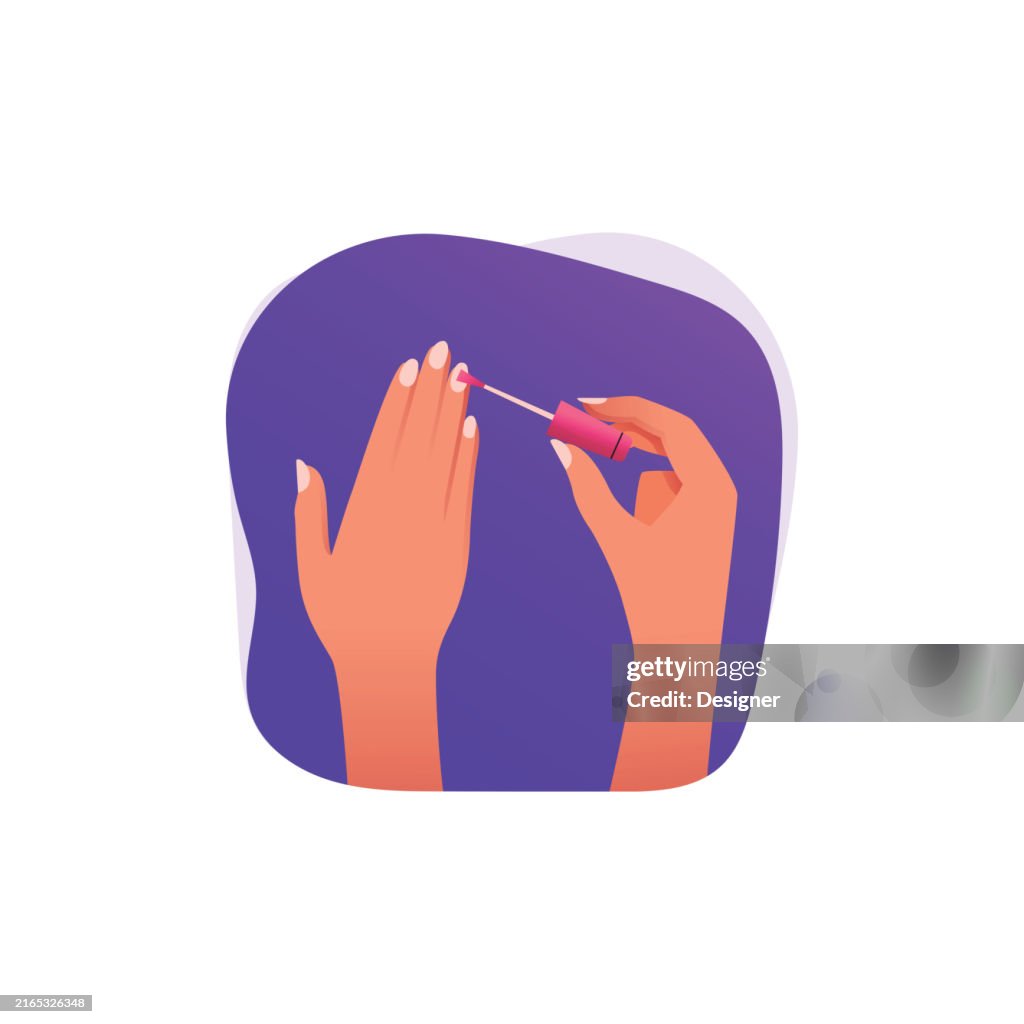 Nagelstudio-Konzept-Vektor-Illustration