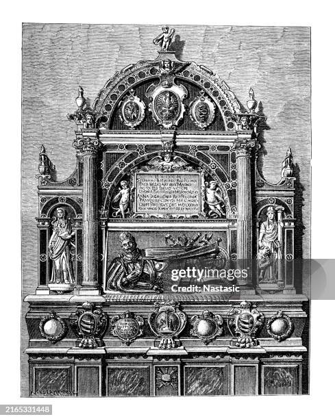 tomb of stephan bathory - american philosopher stock illustrations