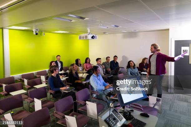thought-provoking seminar - data analytics presentation stock pictures, royalty-free photos & images