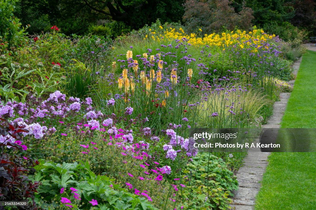 Herbaceous border at Sheffield Botanical Garden, South Yorkshire, England