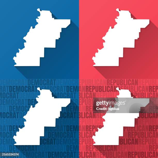 talladega county, alabama. maps on blue and red backgrounds - talladega alabama stock illustrations