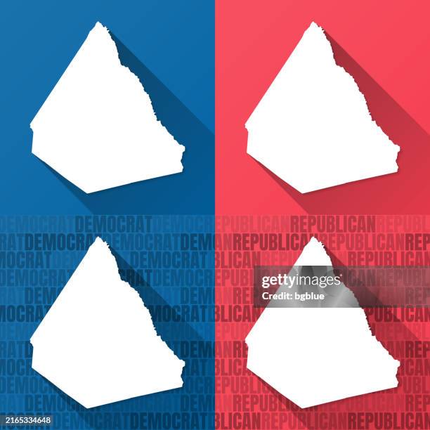 morgan county, georgia. maps on blue and red backgrounds - georgia election stock illustrations