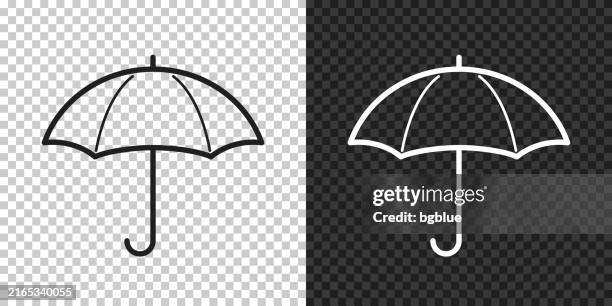 umbrella. icon for design on blank background - rain transparent background stock illustrations