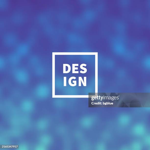 blue abstract background with blurred spots - spark creativity concept stock illustrations