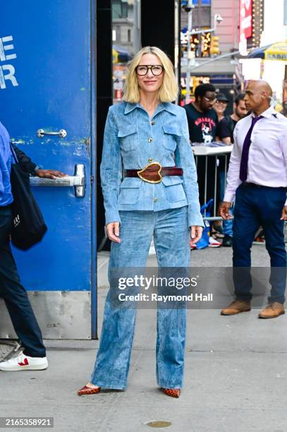 Cate Blanchett is seen outside "GMA " on August 05, 2024 in New York City.