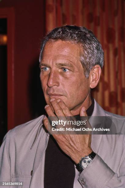 American actor Paul Newman, United States, circa 1978. He is wearing a Rolex Daytona watch.