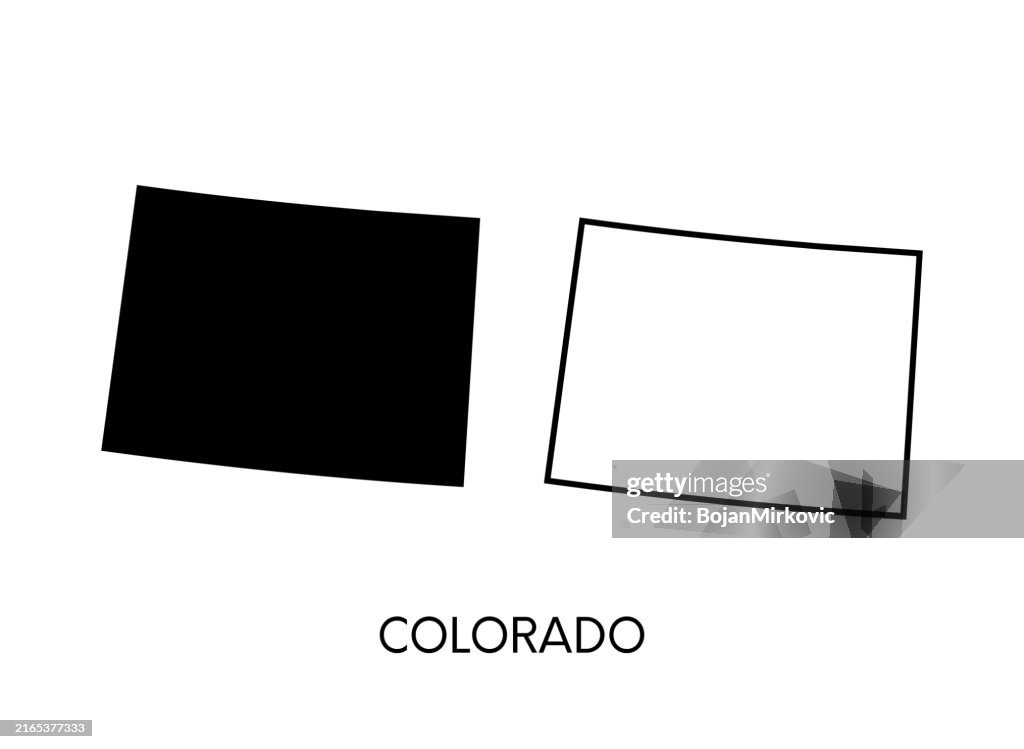 Colorado map. Vector