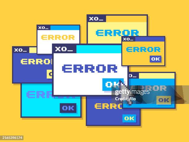 alert warning error mistake problem warning notification windows - error message stock illustrations