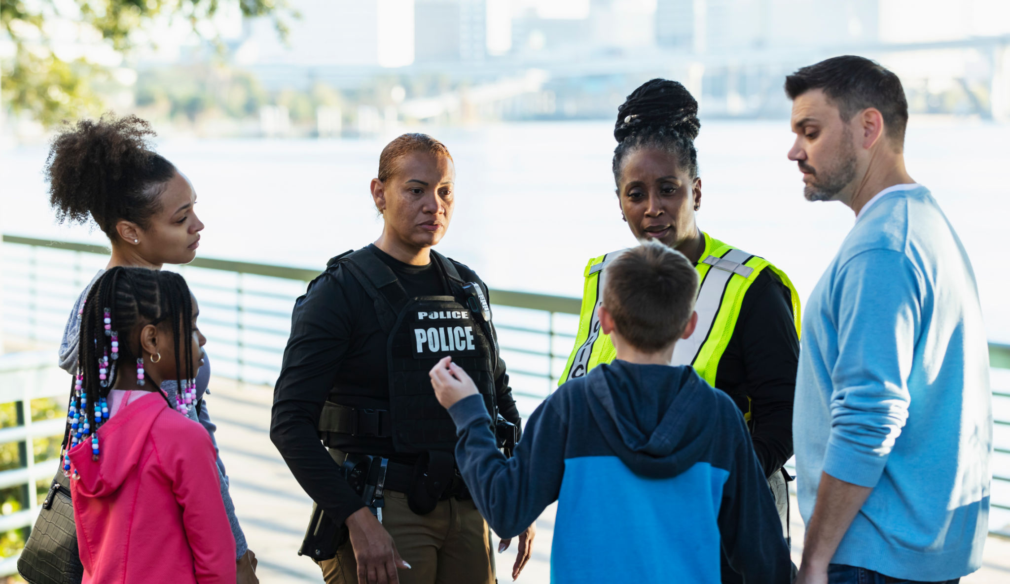 family discussing safety