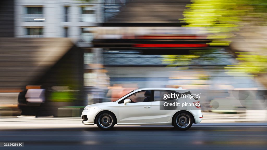 Car in the city