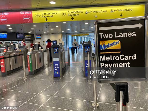 Passengers entrance for the Air Train to JFK airport, Jamaica Queens, New York.