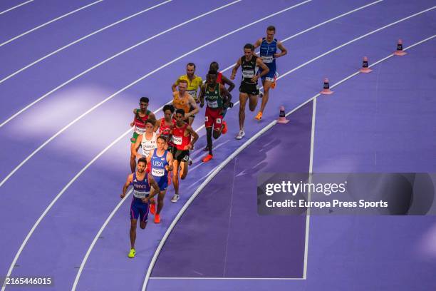 General view during Men's 3000m Steeplechase Round 1 of the Athletics on Stade de France during the Paris 2024 Olympics Games on August 5, 2024 in...