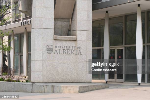 university of alberta sign - alberta stock pictures, royalty-free photos & images