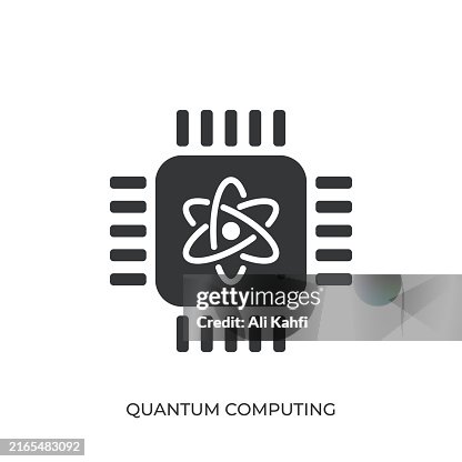 Quantum computing glyph solid icon. Solid icon that can be applied anywhere, simple, pixel perfect and modern style Quantum computing glyph solid icon. Solid icon that can be applied anywhere, simple, pixel perfect and modern style