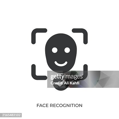 Face recognition glyph solid icon. Solid icon that can be applied anywhere, simple, pixel perfect and modern style Face recognition glyph solid icon. Solid icon that can be applied anywhere, simple, pixel perfect and modern style