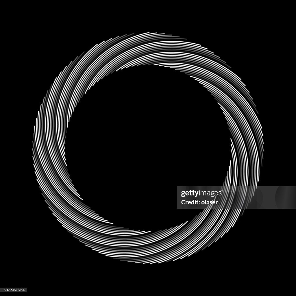 Circular Line Pattern Background Circular Line Pattern On Black Background High-Res Vector Graphic ...