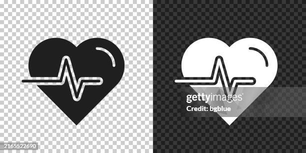 ilustraciones, imágenes clip art, dibujos animados e iconos de stock de latidos del corazón - pulso cardíaco. icono de diseño sobre fondo en blanco - tomando el pulso