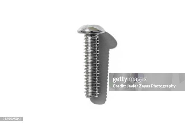 screw isolated on white background - parafuso imagens e fotografias de stock