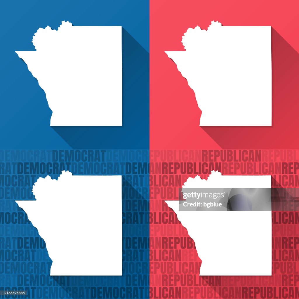 La Crosse County, Wisconsin. Maps on blue and red backgrounds