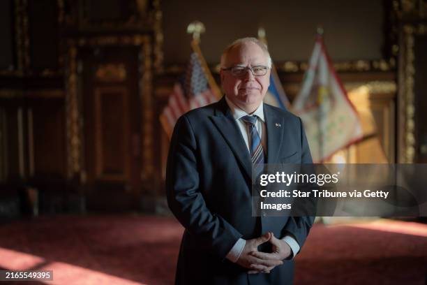 Minnesota Governor Tim Walz in the Governors Reception room in the State Capitol Wednesday, November 30, 2022 St. Paul, Minn.