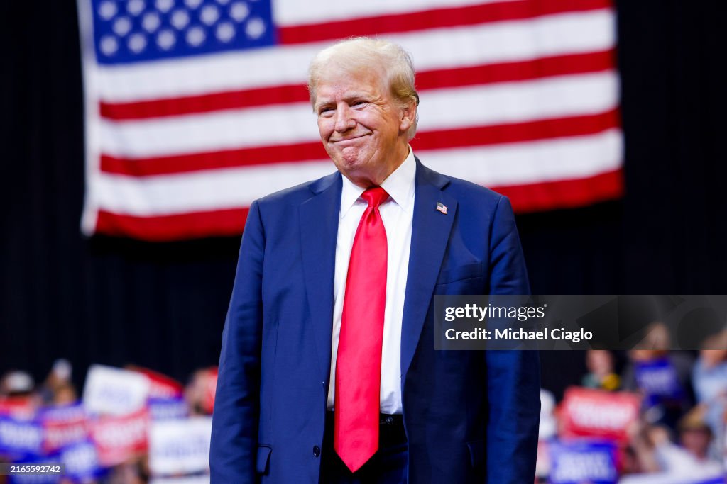 Republican Presidential Nominee Donald Trump Holds Rally In Bozeman, Montana