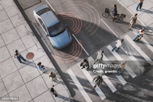 modern vehicles with ai assistance - internet of things stock pictures, royalty-free photos & images
