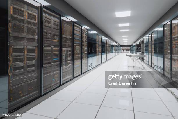 servidor habitación - centro de datos fotografías e imágenes de stock