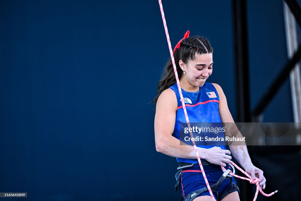 Kate Raboutou Brooke RABOUTOU of USA during the Paris Olympic Games 2024 - Climbing ...