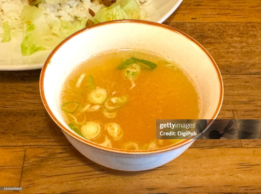 Soup Served with Taco Rice