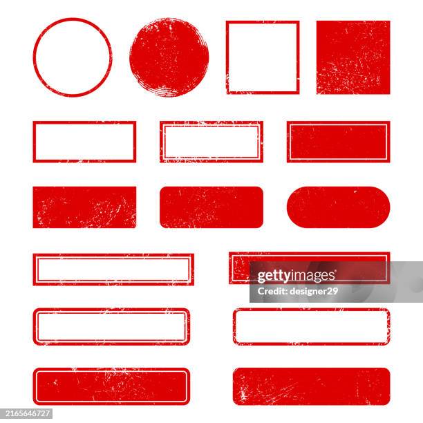 bildbanksillustrationer, clip art samt tecknat material och ikoner med grunge rubber stamp vector collection - stämpel