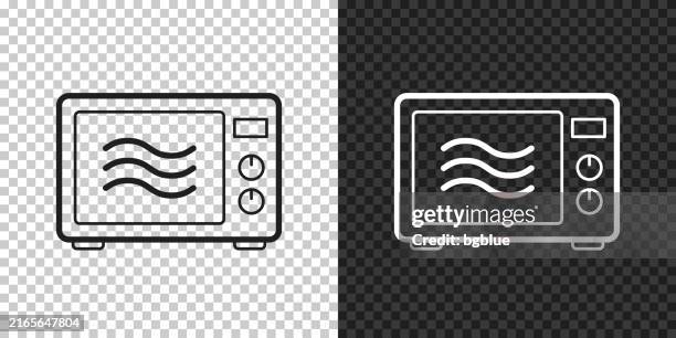 microwave oven. icon for design on blank background - microwave button clip art stock illustrations