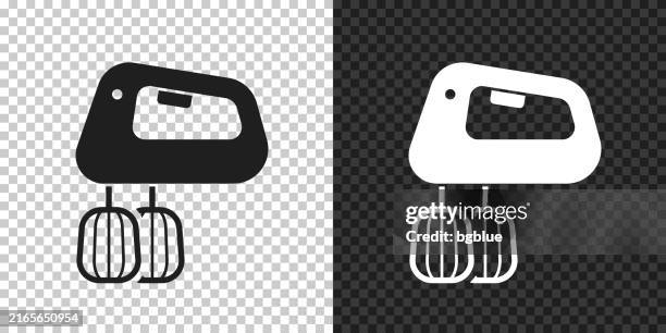 hand mixer. icon for design on blank background - stirring stock illustrations