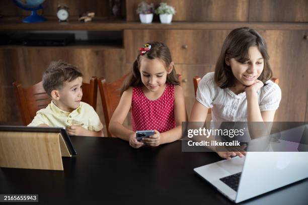 3 Kids Using Computer 55,010 Child Using Ipad Stock Photos, High-Res Pictures, and Images ...
