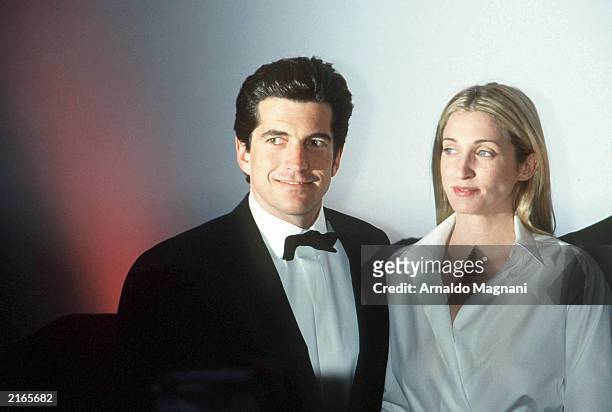 John F. Kennedy Jr. And his wife Carolyn Bessette Kennedy attend the "Brite Nite Whitney" Fundraising Gala March 9, 1999 at the Whitney Museum of...