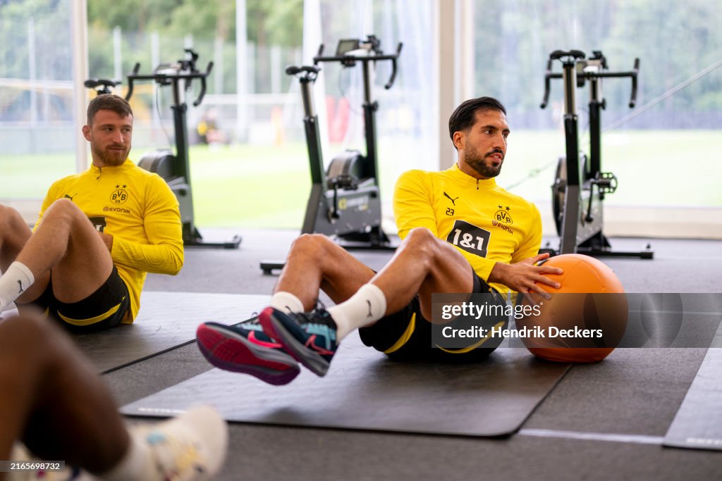 Dortmund Physical Trainer Emre Can Of Borussia Dortmund During A