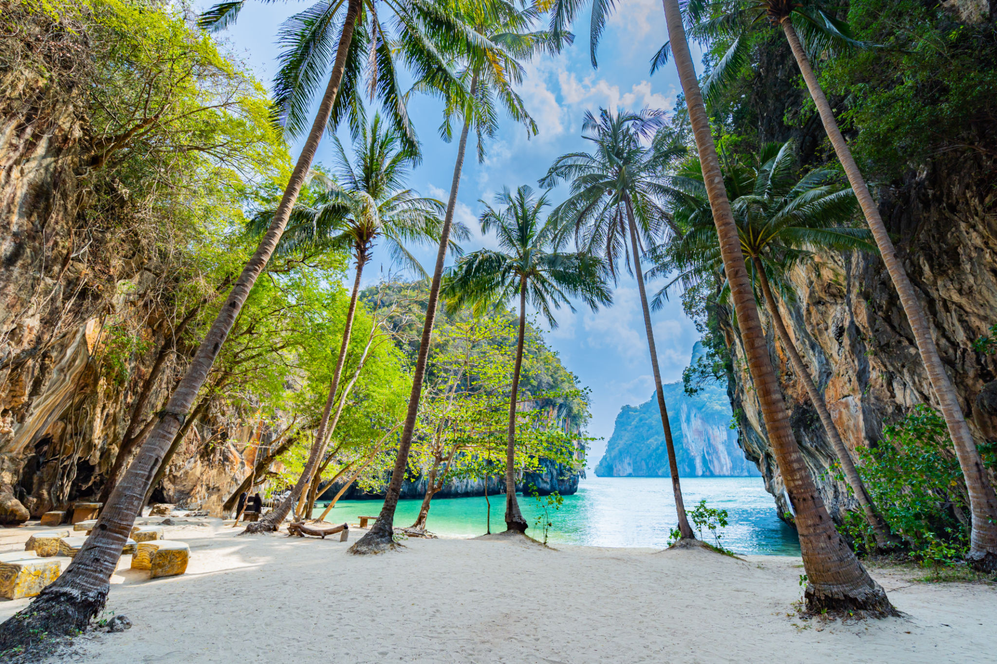 View beach with crystal emerald green sea nature scenic landscape Lao Lading beach island in Krabi Province , Famous place of South Thailand Asia summer holiday View beach with crystal emerald green sea nature scenic landscape Lao Lading beach island in Krabi Province , Famous place of South Thailand Asia summer holiday