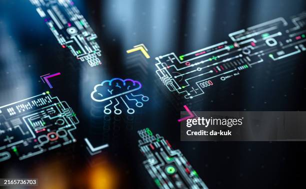 artificial intelligence and neural engine core. ai central processor concept futuristic background. ai evolution and productivity. futuristic brain icon in world of technological progress and innovation - artificial neural network stock pictures, royalty-free photos & images