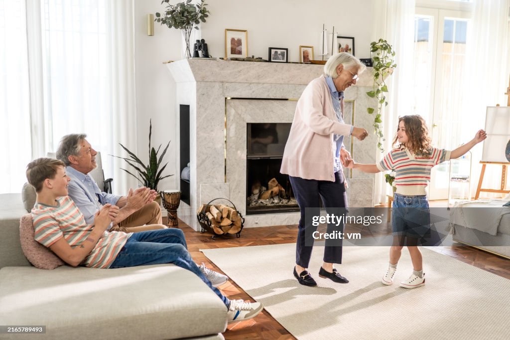 Family Talent Show in Cozy Living Room