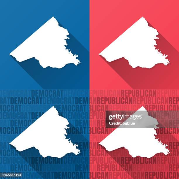 richmond county, georgia. maps on blue and red backgrounds - augusta georgia map stock illustrations