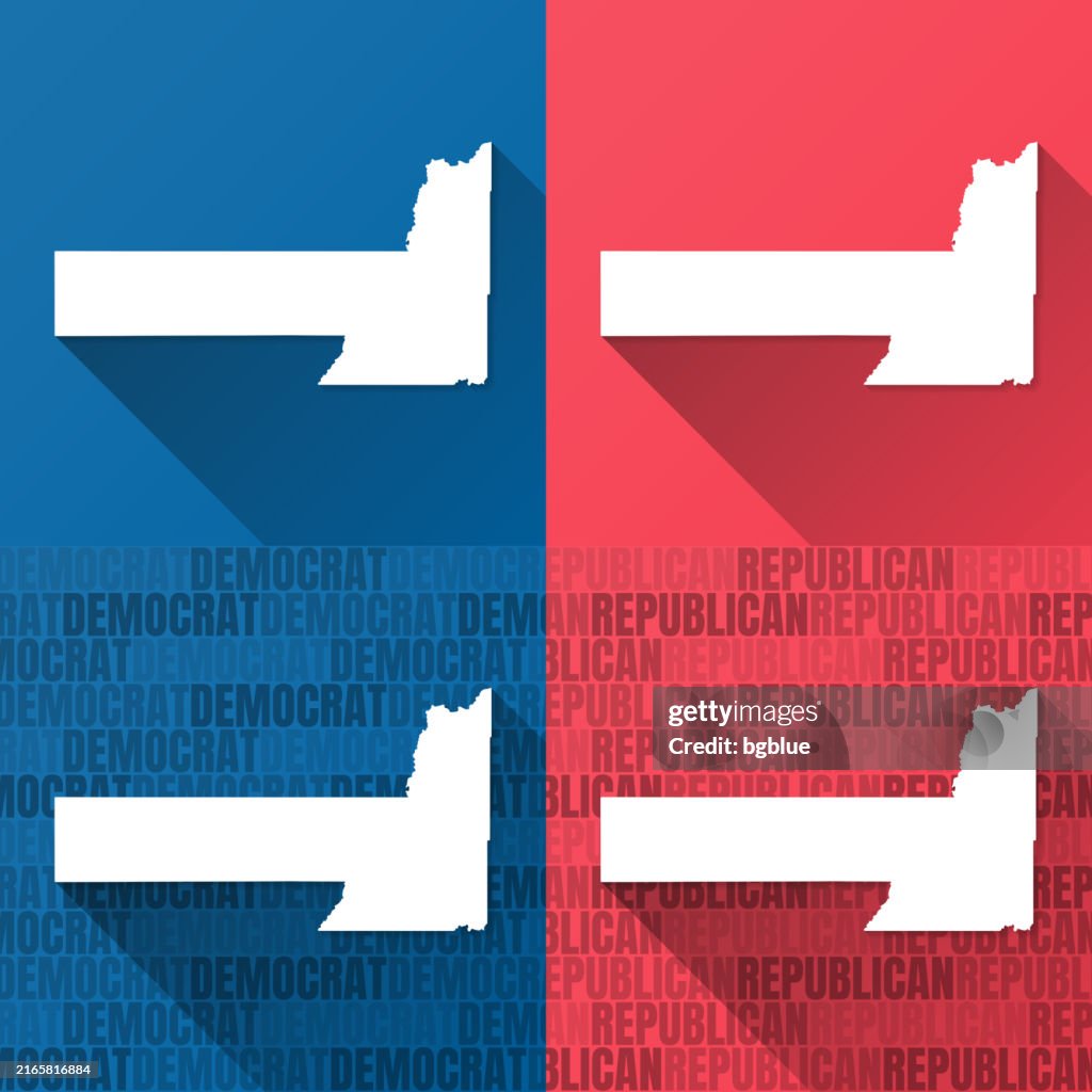 Pennington County, South Dakota. Maps on blue and red backgrounds