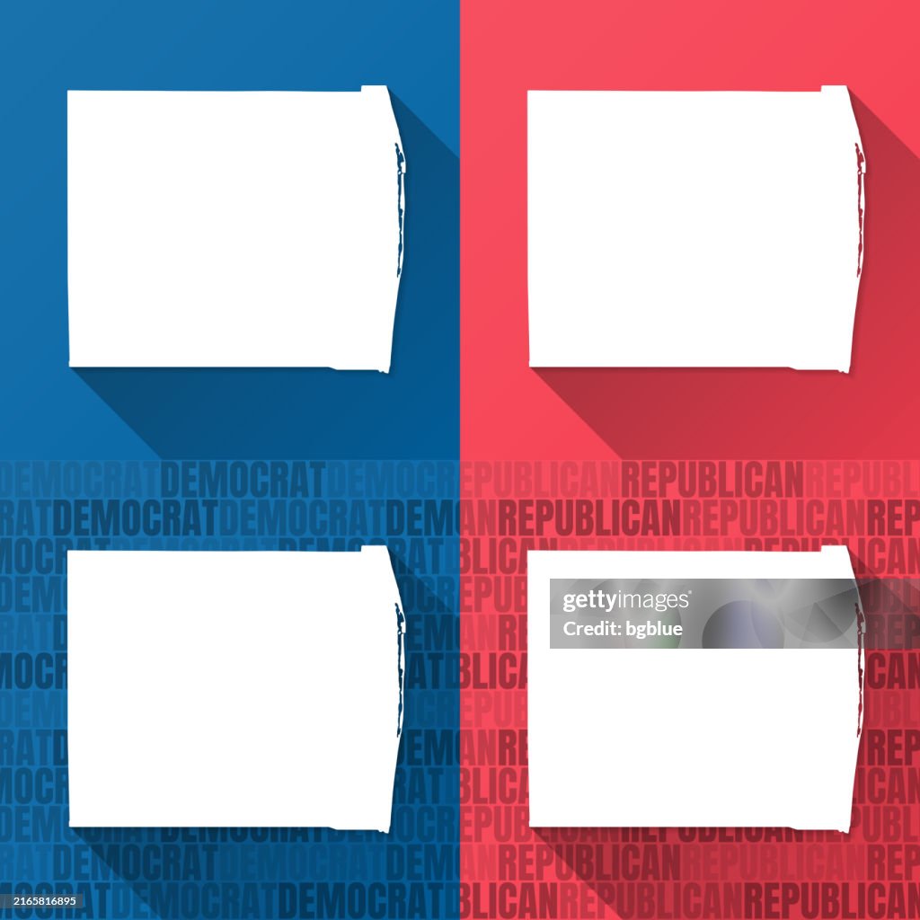 Palm Beach County, Florida. Maps on blue and red backgrounds