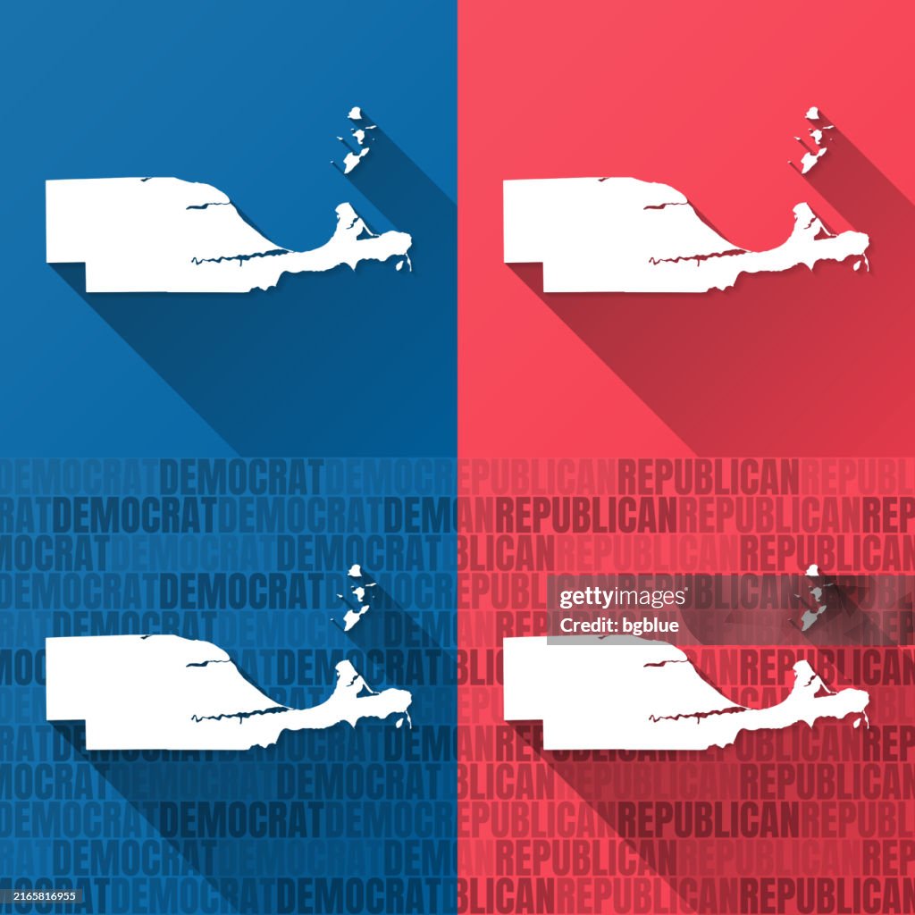Ottawa County, Ohio. Maps on blue and red backgrounds