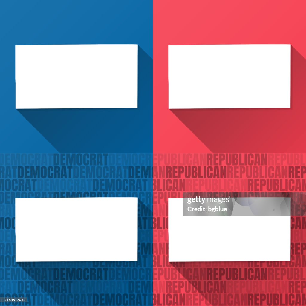 Schleicher County, Texas. Maps on blue and red backgrounds