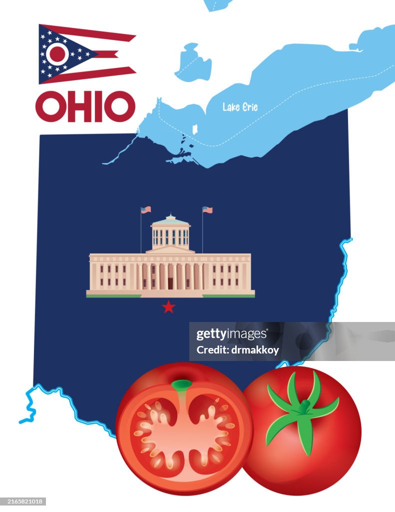 Map of Ohio State and Tomato