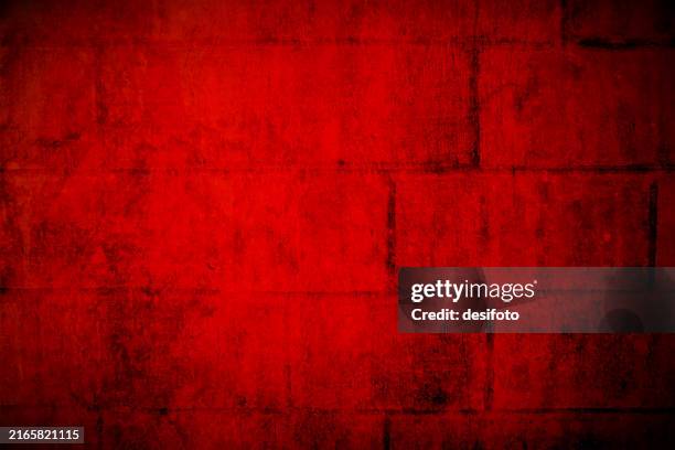 horizontal empty blank plain rough grunge textured effect bright vibrant red maroon coloured whitewashed old rough rustic distressed weathered brick wall vector background with copy space - whitewashed brick stock illustrations