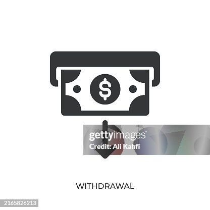 Withdrawal glyph solid icon. Solid icon that can be applied anywhere, simple, pixel perfect and modern style Withdrawal glyph solid icon. Solid icon that can be applied anywhere, simple, pixel perfect and modern style