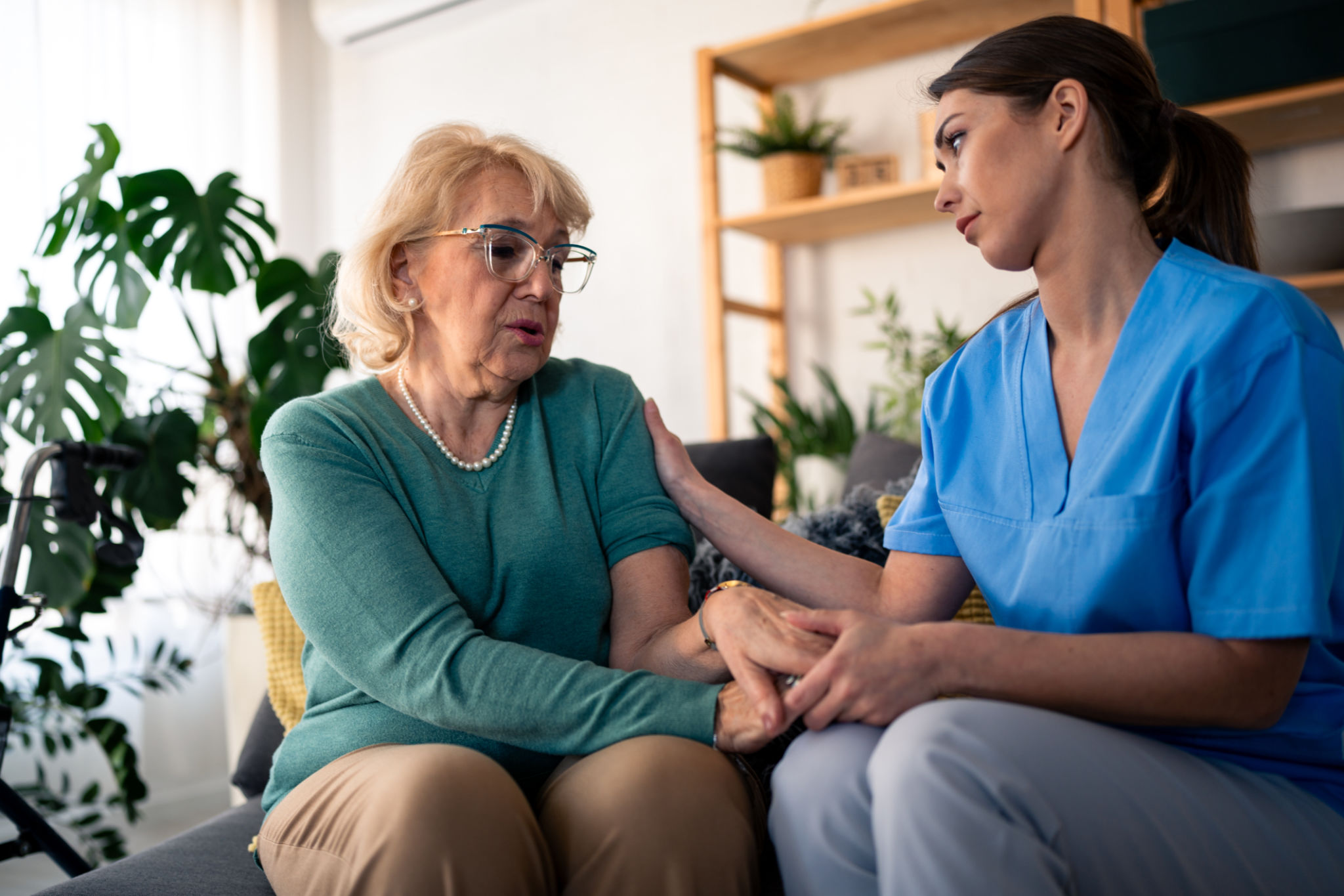 caregiver discussing needs