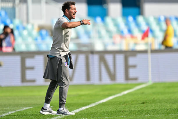 Diego Pablo Simeone dirigiendo al Atlético de Madrid en el partido frente a la Juventus. Fuente: LARSSON ROSVALL / TT NEWS AGENCY / AFP