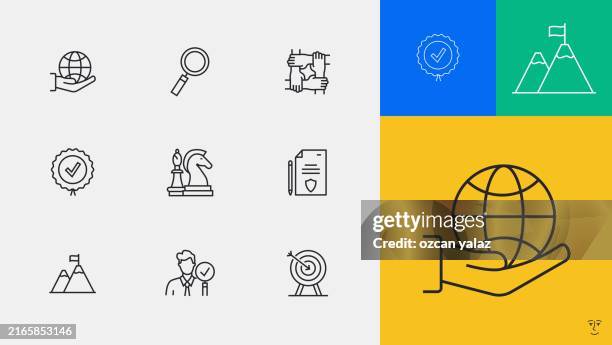 core values related vector design concept. global multi-sphere ready-to-use template. web banner, website header, magazine, mobile application etc. modern design. - trust transparency stock illustrations