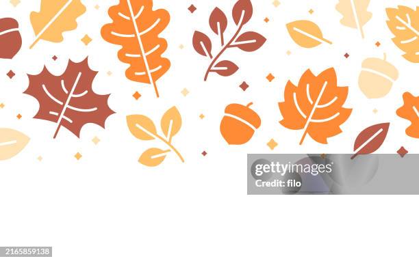 stockillustraties, clipart, cartoons en iconen met autumn fall leaves frame edge background pattern - japanse vallende bladeren
